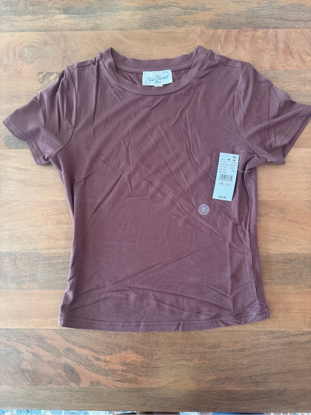 PacSun Short Sleeve Crewneck Tee in Mahogany Brown